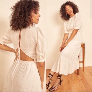 NWOT Reformation Ivory Chicago Dress. Size 2